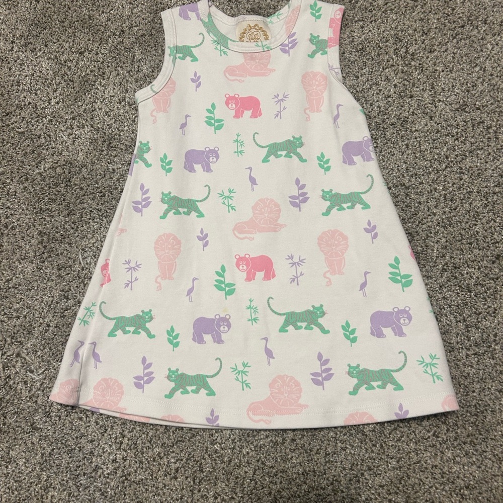 The Beaufort Bonnet Company Jungle Print Dress - Pink, Green, Purple